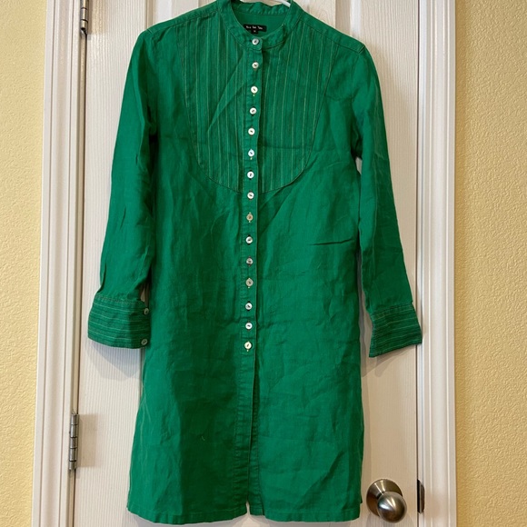 Tops - Green linen tunic